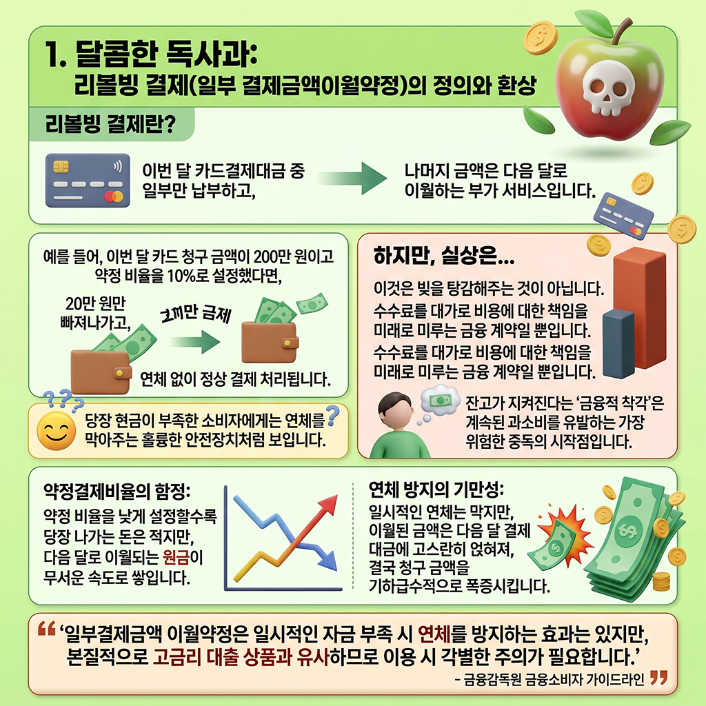 달콤한 독사과, 리볼빙(일부결제금액이월약정)의 정의와 착시 현상