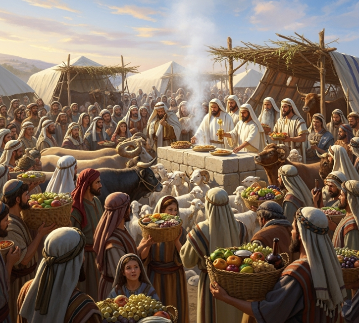 민수기 29장 1절 - 6절 나팔절의 제물