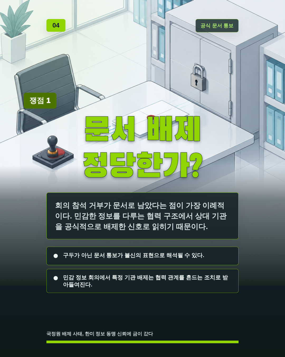 문서 배제 정당한가?