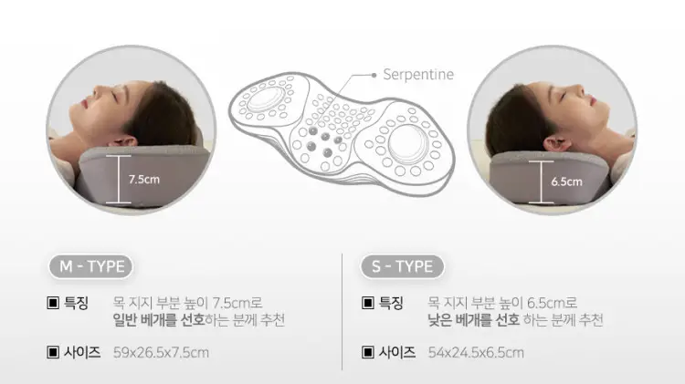 잠불러 프리미엄 메모리폼 경추베개 2가지 사이즈