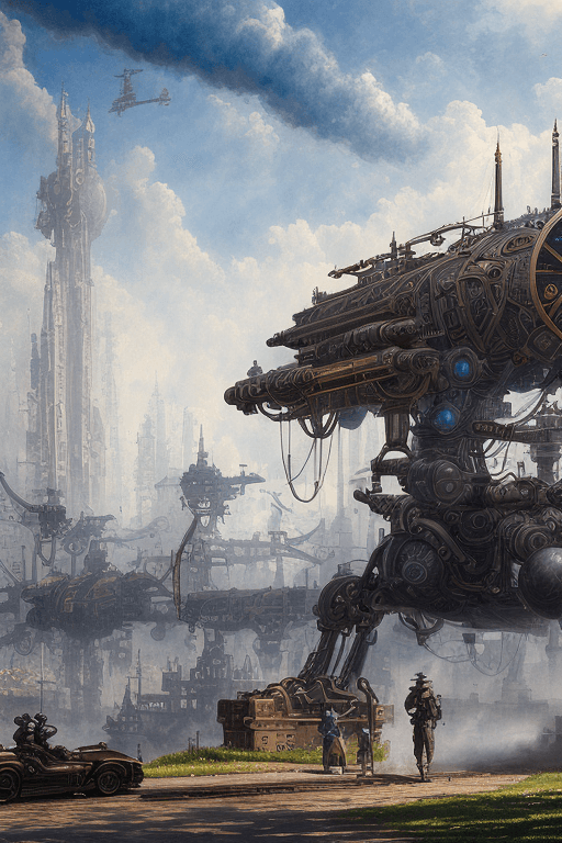 Playground AI로 생성한 그림(1) - 레트로 퓨처리즘