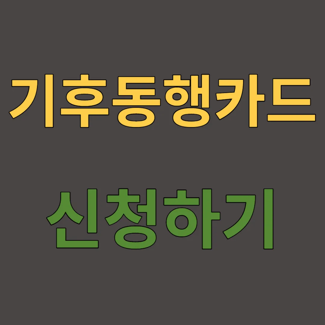 기후동행카드 신청하기