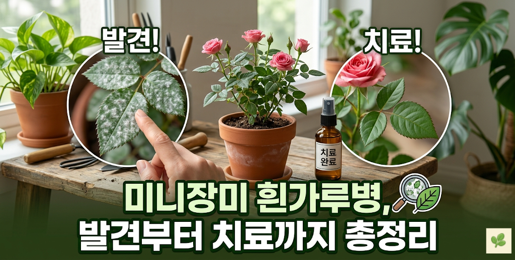 미니장미 흰가루병, 발견부터 치료까지 총정리