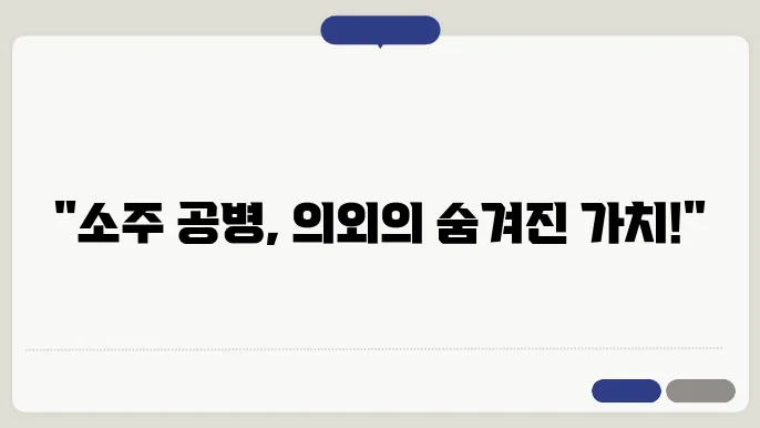 소주 공병 가격 비교