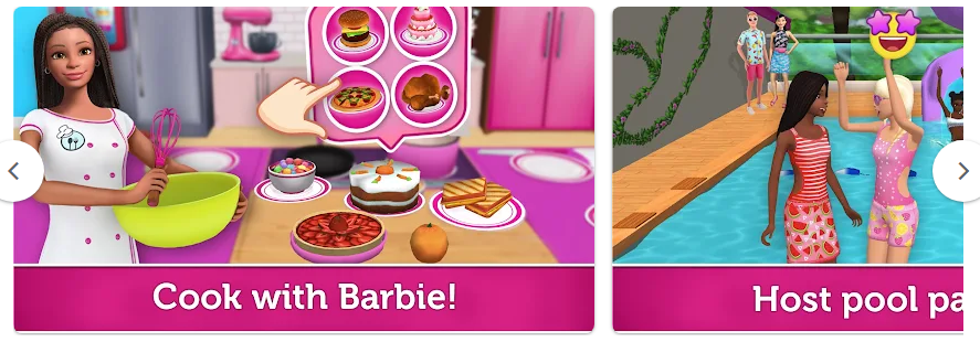 바비 드림하우스 어드벤처 앱, 요리, 춤, 화장, 집 디자인, 패션, 네일 살롱, 미용실, 인형의 집 게임