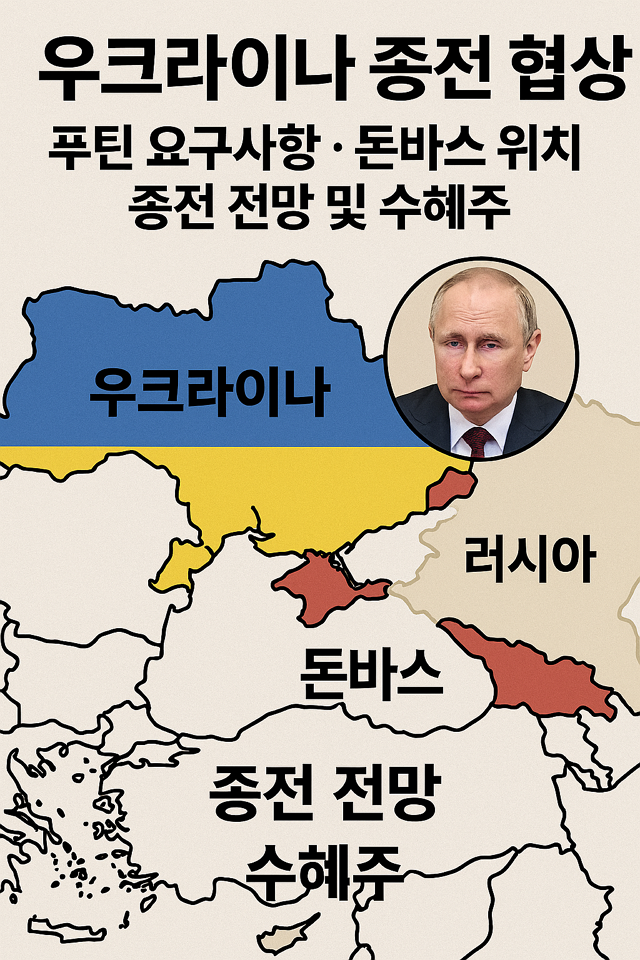 우크라이나 종전 협상, 푸틴 요구사항 돈바스 위치, 종전 전망, 수혜주