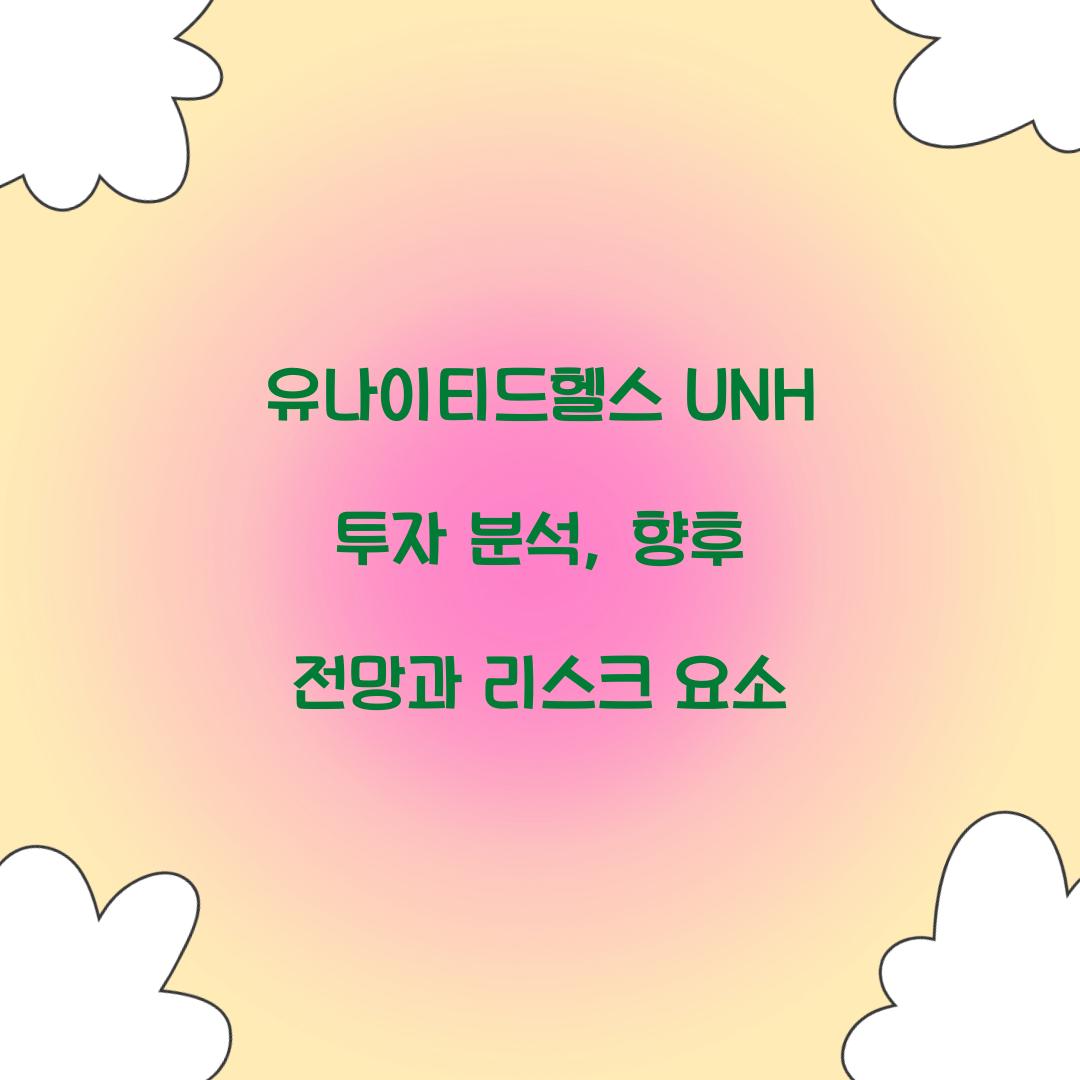 유나이티드헬스 UNH 투자 분석 