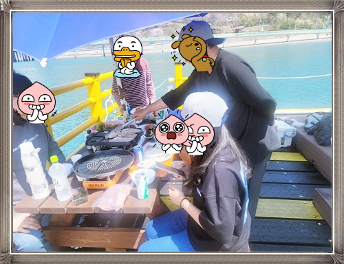 해상펜션 삼겹살 구이 파티
