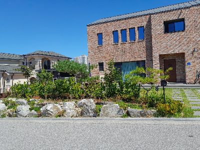 전원 주택 석축