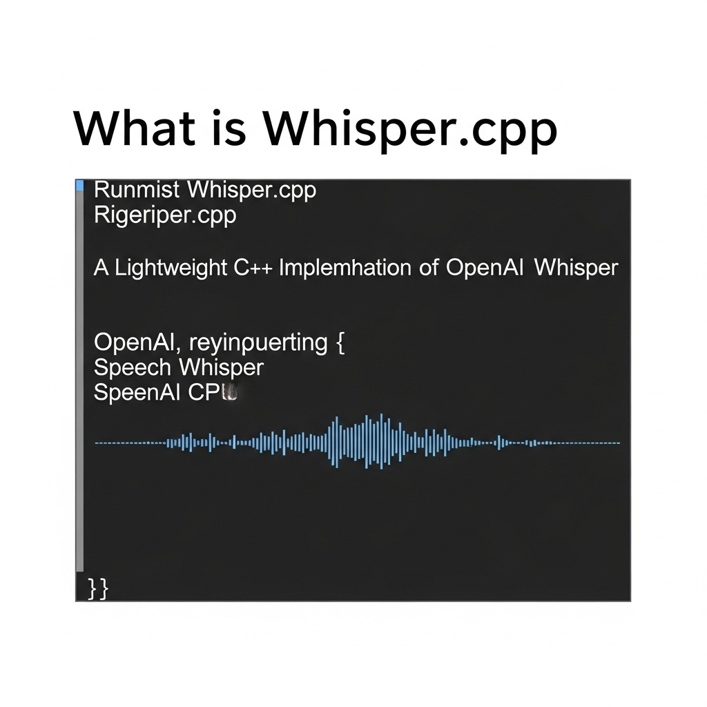 Whisper.cpp란? OpenAI Whisper의 경량 C++ 구현체
