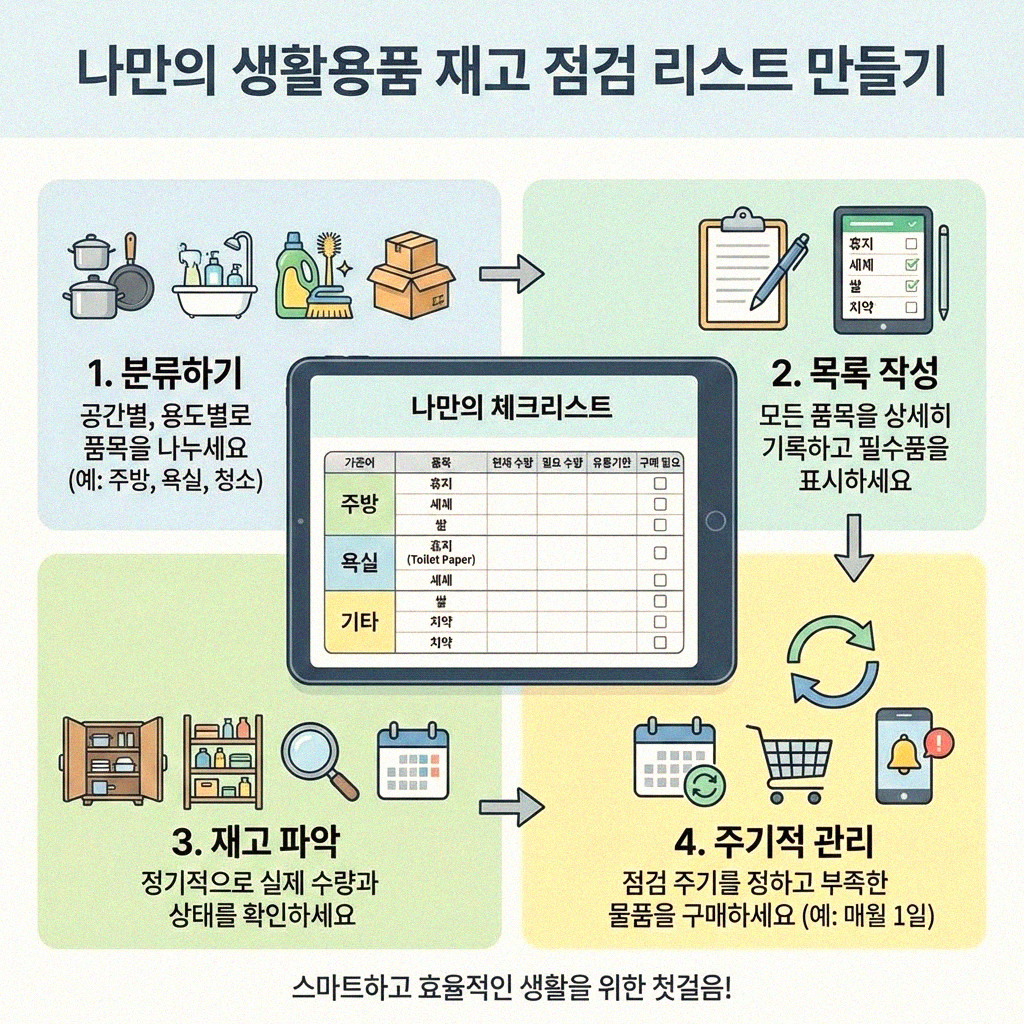 우리 집 생활용품 빈틈없이 챙기는 재고 점검 비법