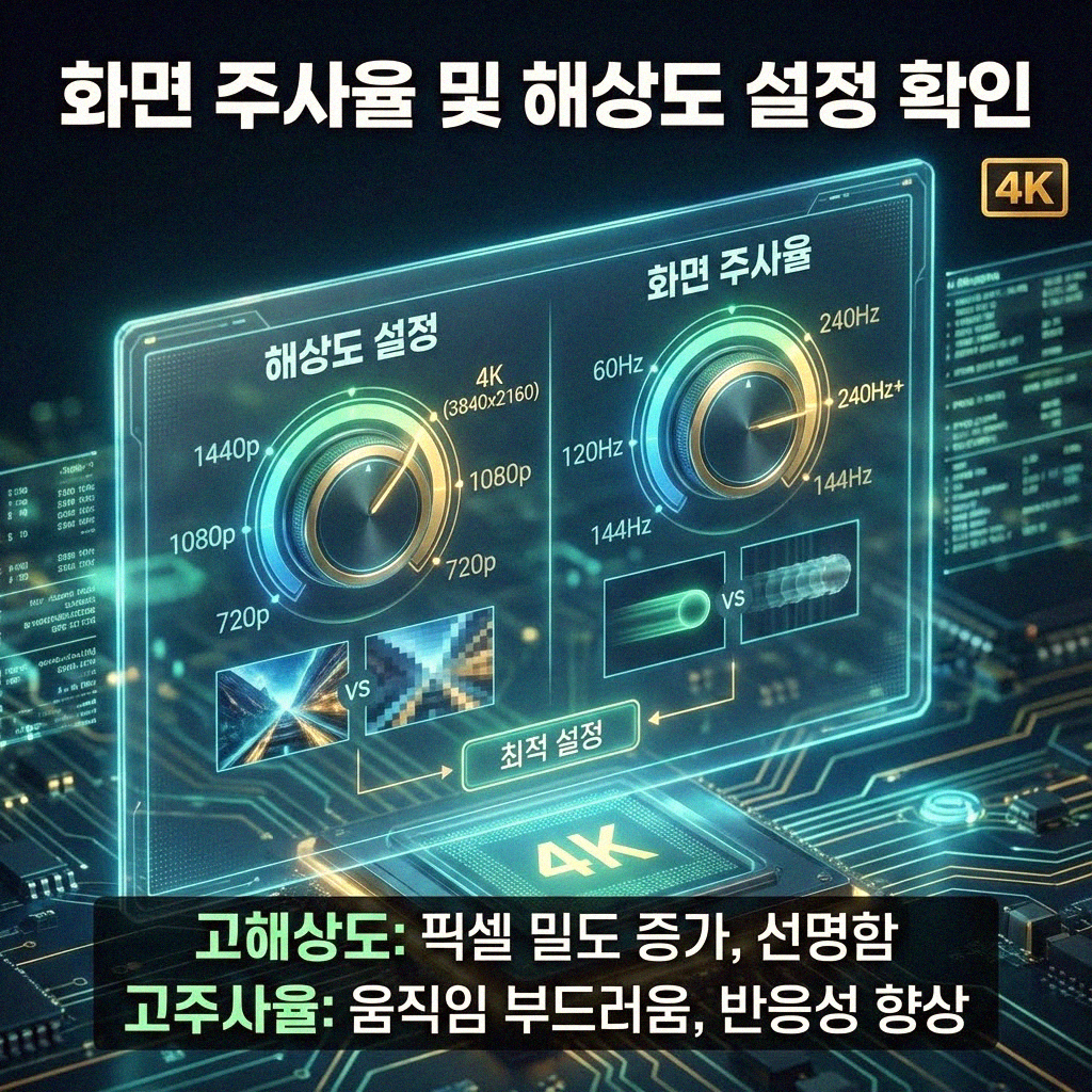 모니터 화면이 깜박거릴 때 확인해 볼 설정들