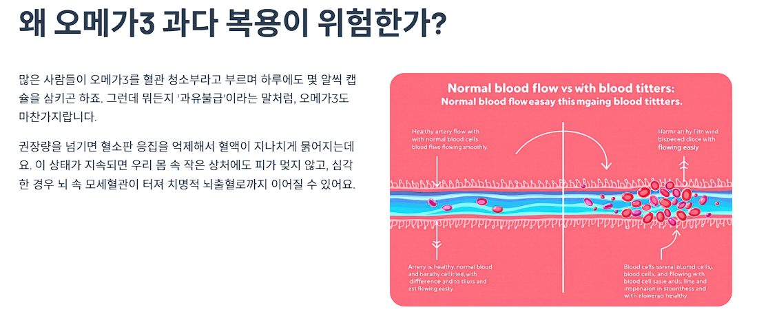 왜 오메가3 과다 복용이 위험한가?
