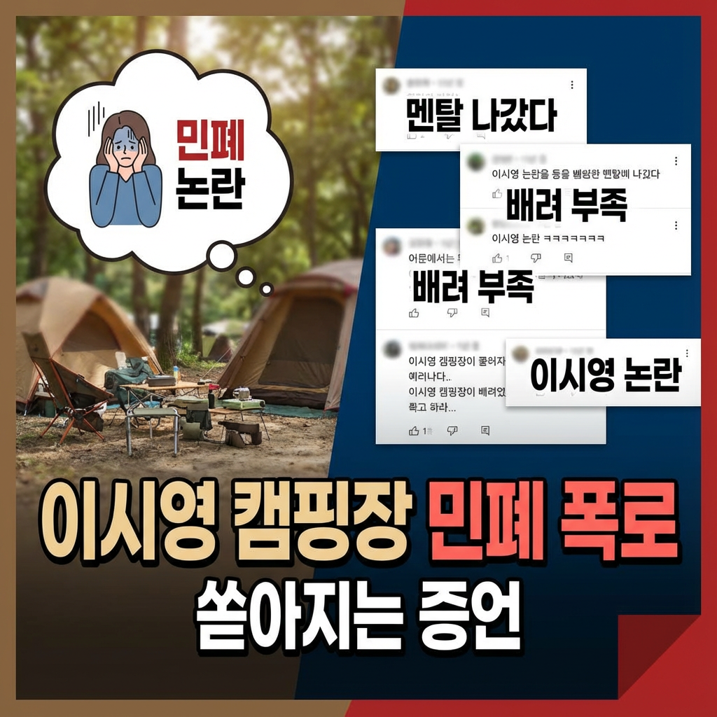 이시영 캠핑장 민폐 논란! 이시영 둘째 논란 후 또 다른 논란... 관련 사진