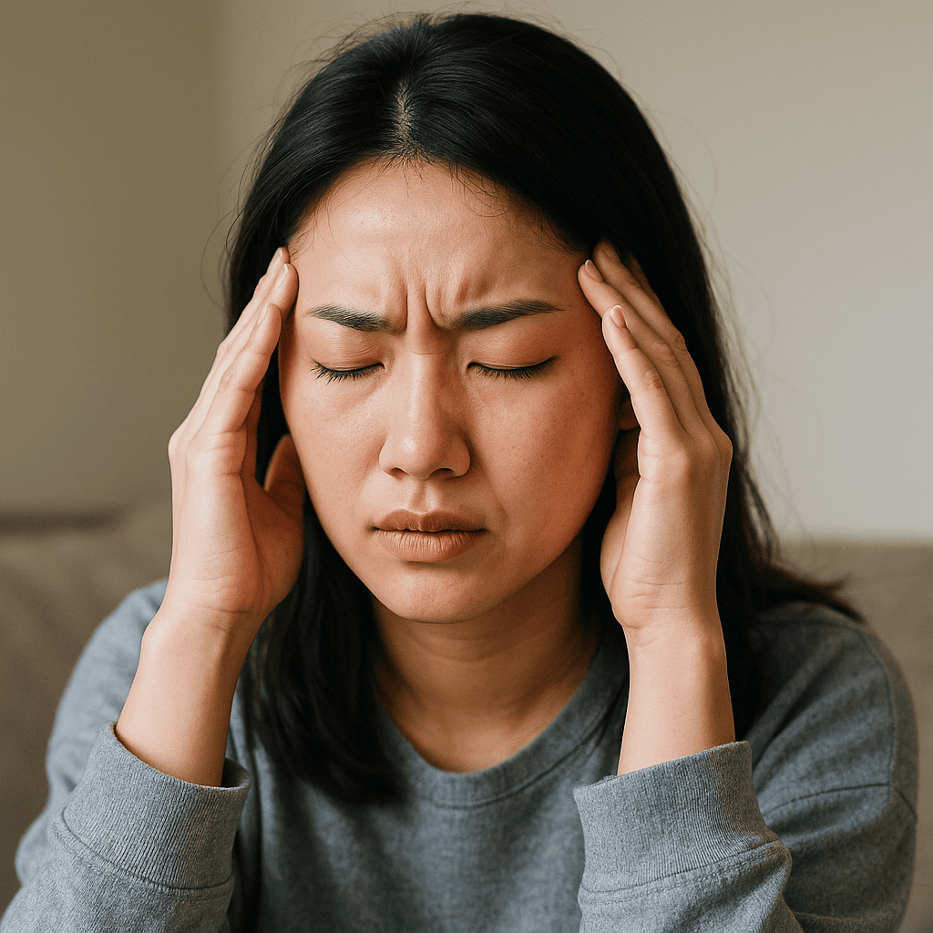 기립성 저혈압으로 두통호소