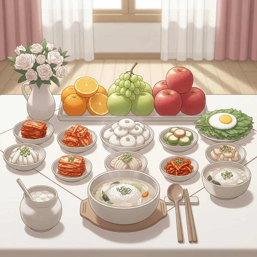 정갈하게 차린 제사 음식 상