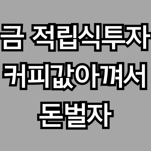매달 커피값 아껴서 금 모으기? 적립식 금·은 투자 완전 실전편 (세금정보, 플랫폼별 비교) 실물자산 적립식 투자