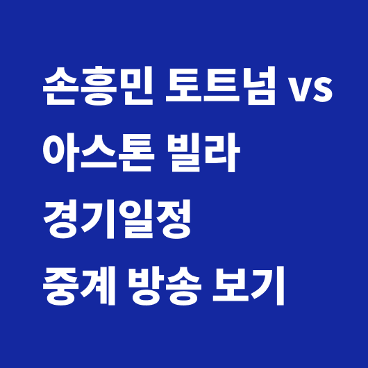 손흥민 경기일정