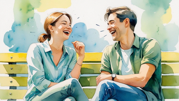 ENTP는 사람 사이의 무게를 가볍게 만드는 데 능숙한 유형입니다. 정을 진지하게 말하기보다, 농담과 유쾌한 대화 속에 스며들게 합니다에 관한 그림