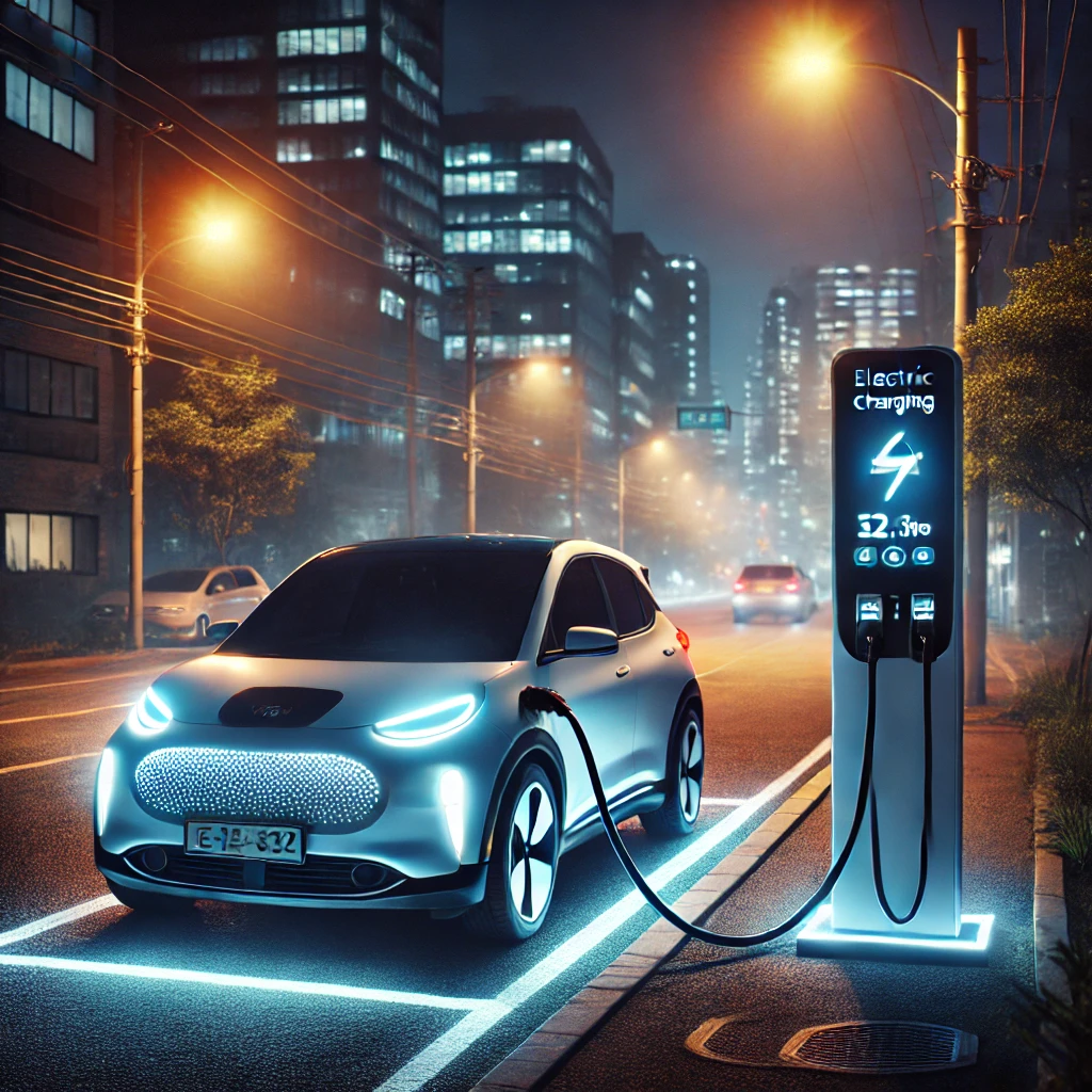 전기차 충전하는 이미지