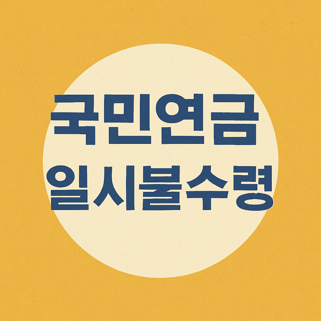 국민연금 일시불수령