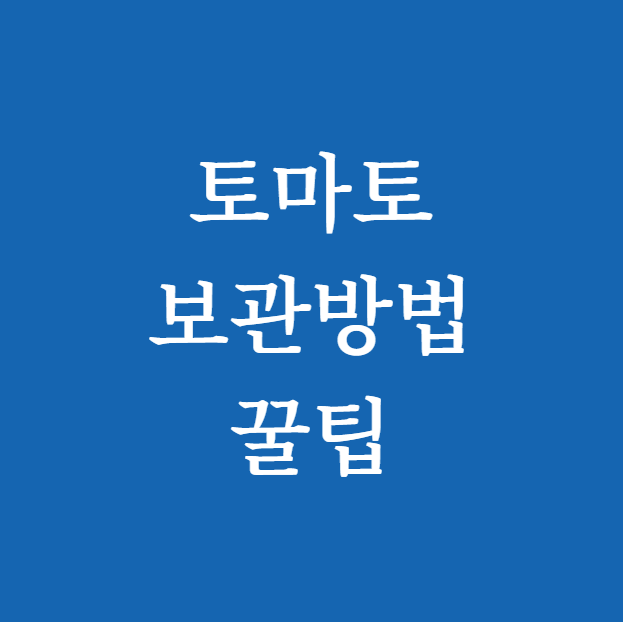 토마토 보관방법