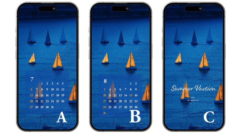 05 바다 위의 요트 ABC - 2025년7월 아이폰배경화면