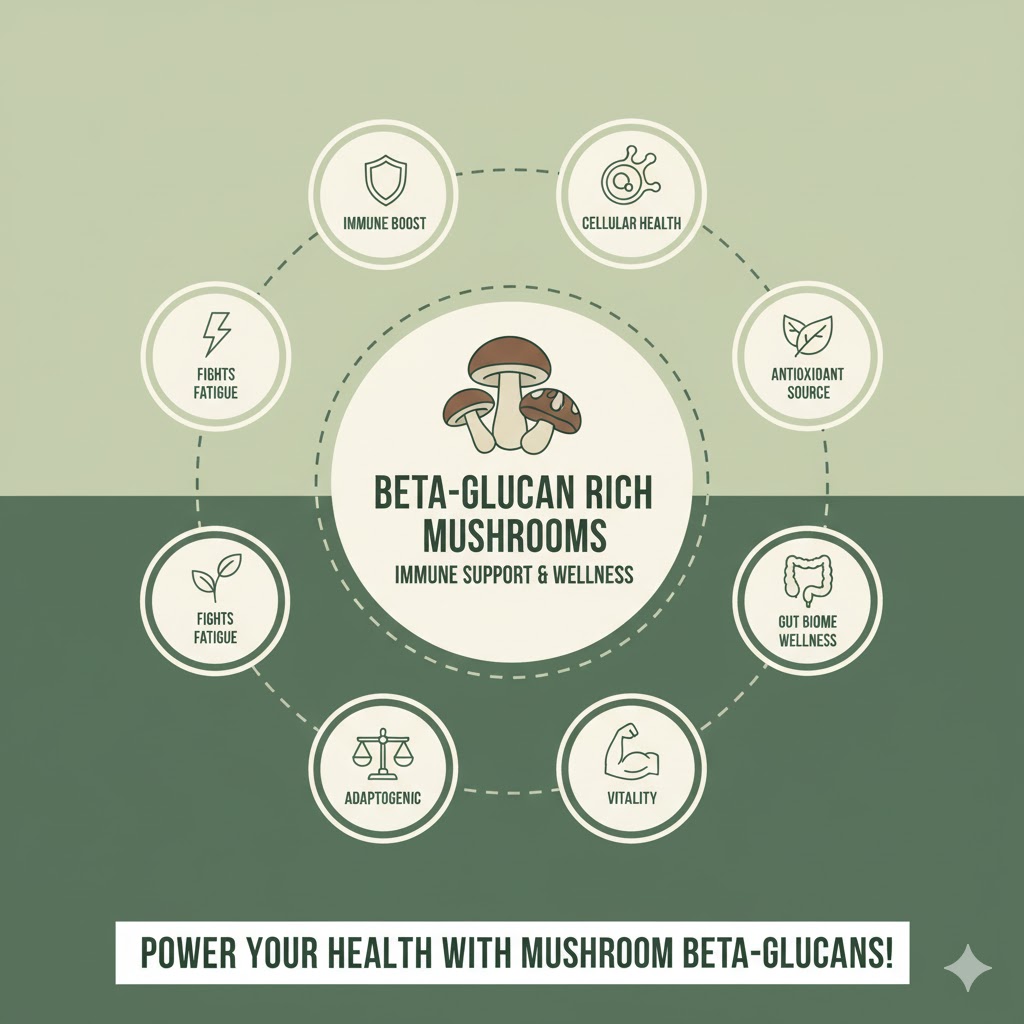 면역력 증진에 도움을 주는 베타글루칸 함유 버섯