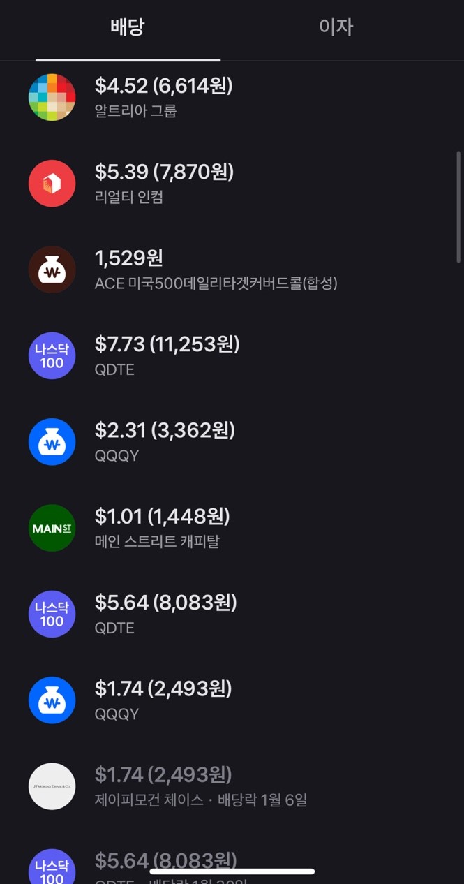 [직장인 배당투자 후기 2편] 미국주식으로 월 40만원이상 받기 진행 중