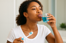 양치 직후 구강청결제