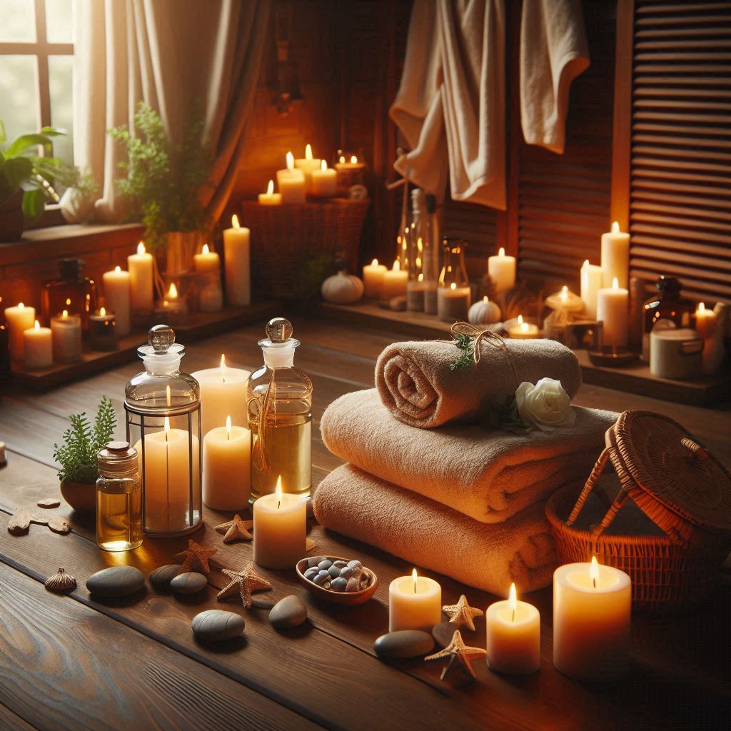 피부,체형관리 샵 배경