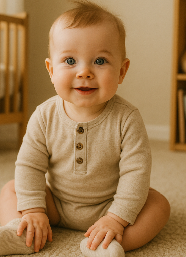 아기가 앉아있는 사진