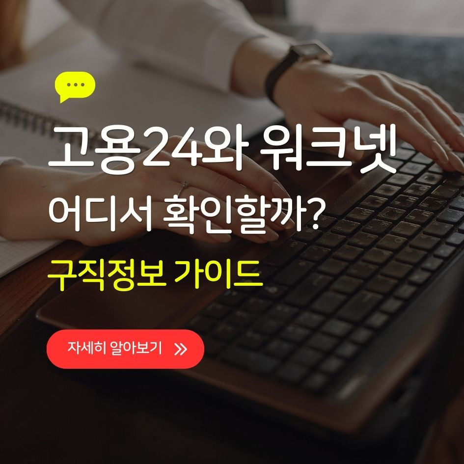 고용24 워크넷 구직정보 통합 가이드