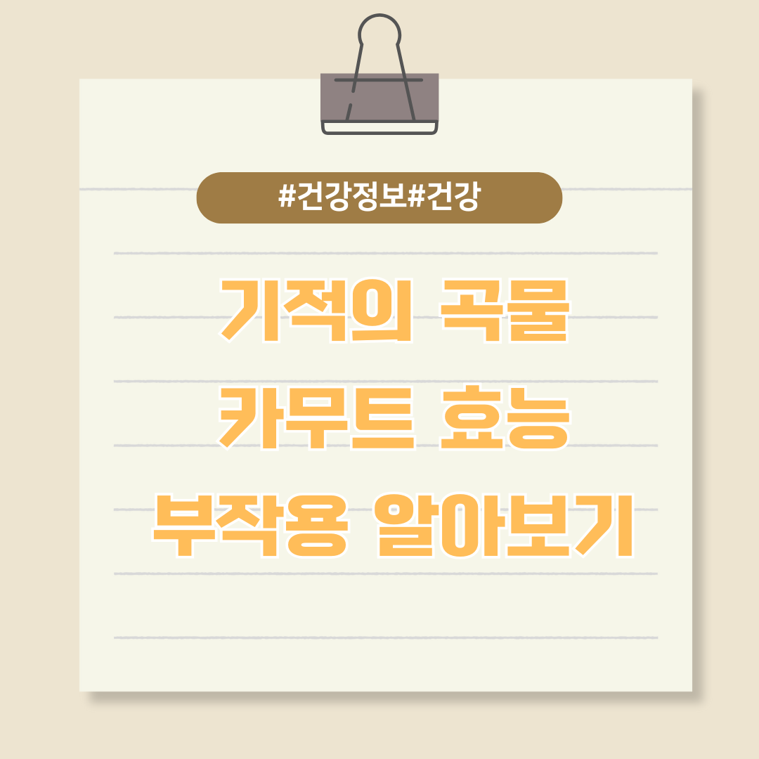 '기적의 곡물'로 불리는 슈퍼푸드 카무트에 대해 알아보자