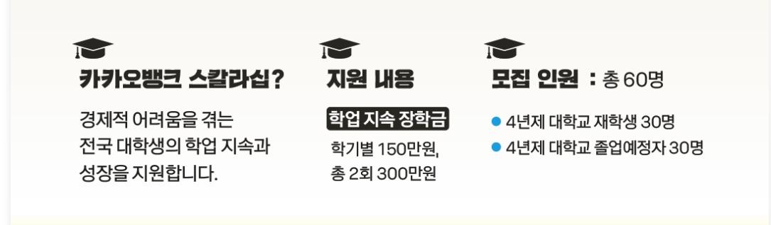 카카오뱅크 스칼라십 장학금 신청방법