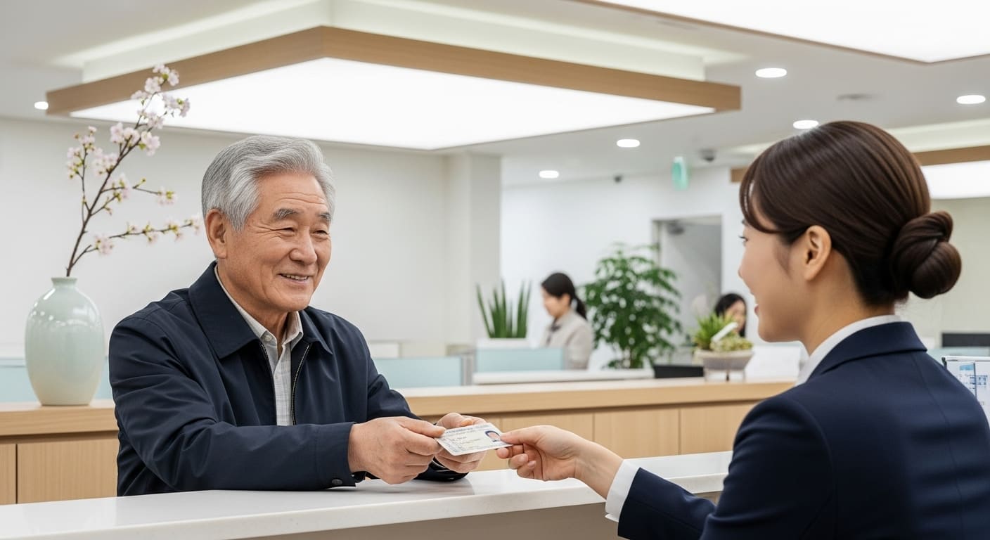 운전면허 반납 지원금을 신청하는 노인 모습