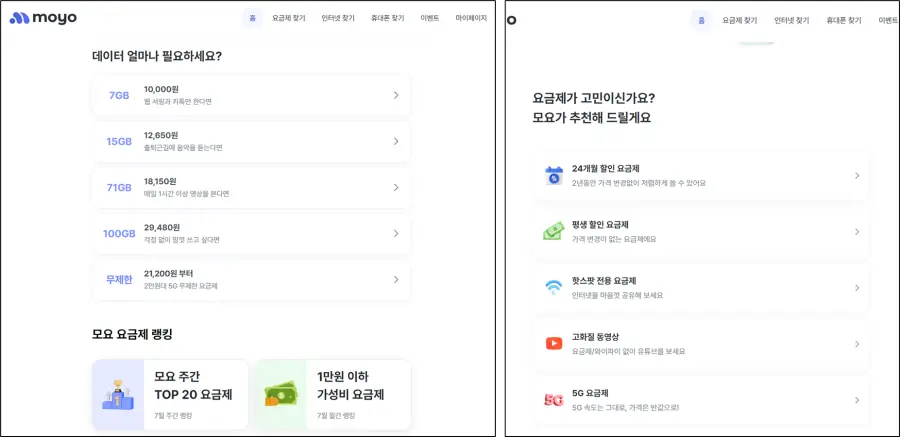 알뜰폰 모요 이미지
