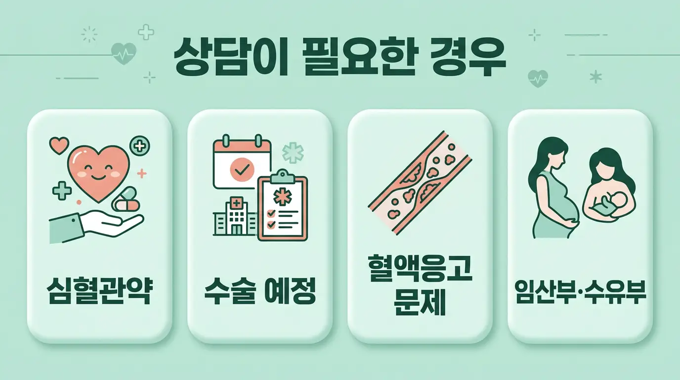 폴리코사놀 섭취 전 상담 필요한 사람 심혈관약 수술 예정 임산부