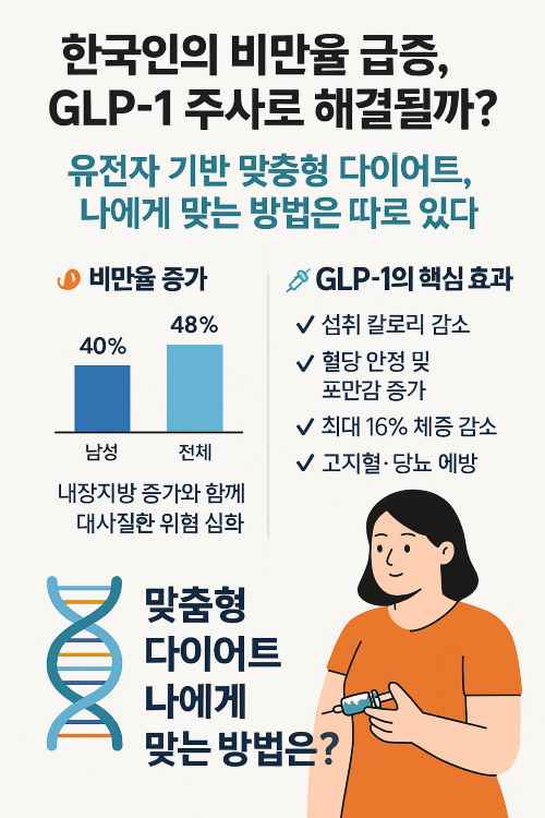📊 한국인의 비만율 급증, GLP-1 주사로 해결될까?