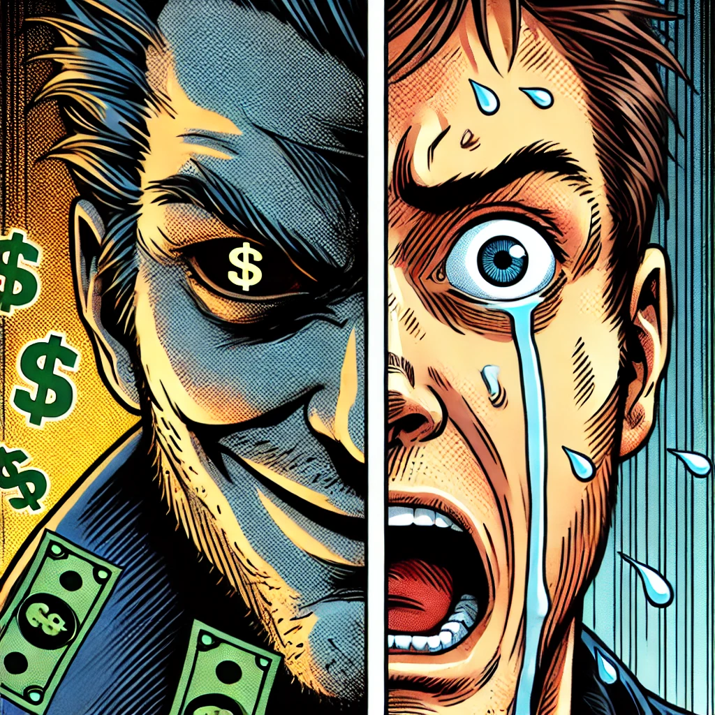 탐욕공포지수를 표현한 만화 이미지