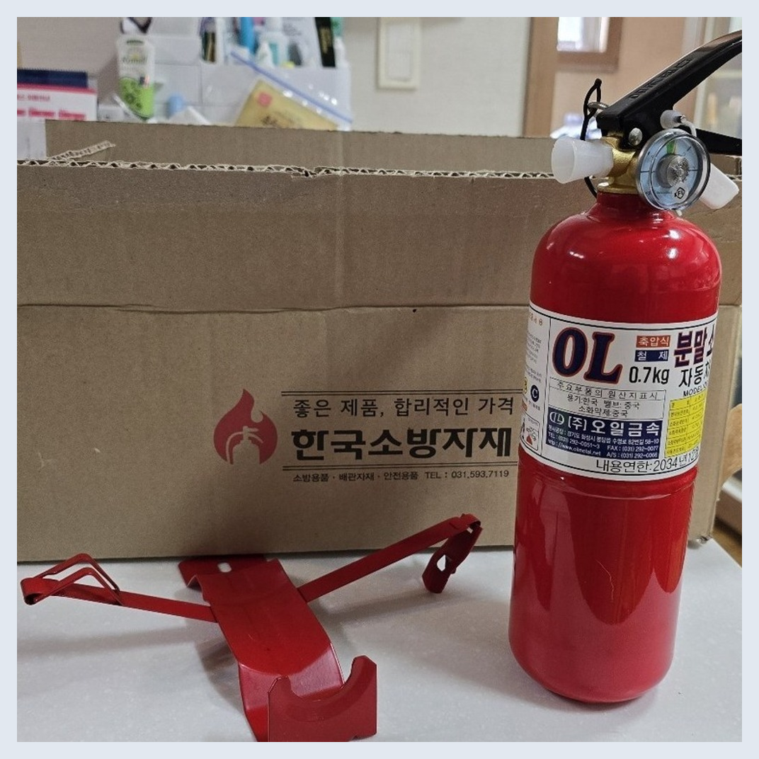 한국소방자재 분말소화기 1.5kg 차량용소화기, 1개