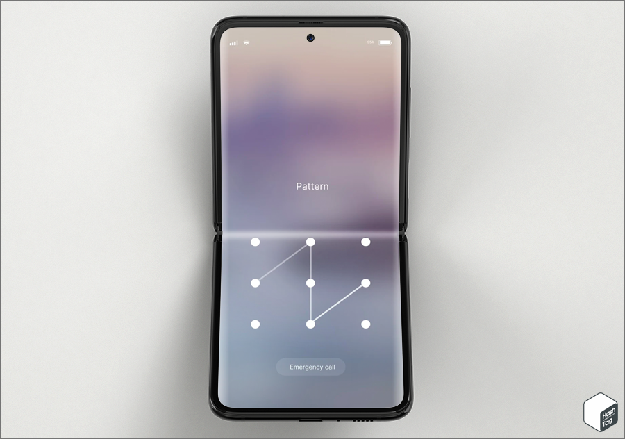 잠금해제 패턴 입력 경로 표시