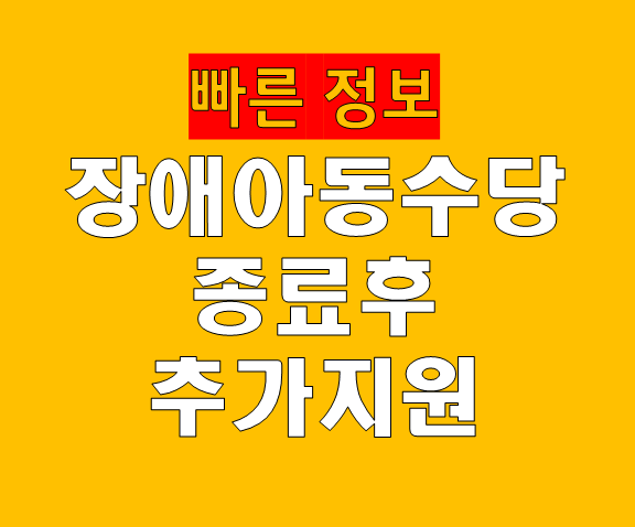 장애아동수당 종료 후 받을 수 있는 지원 총정리