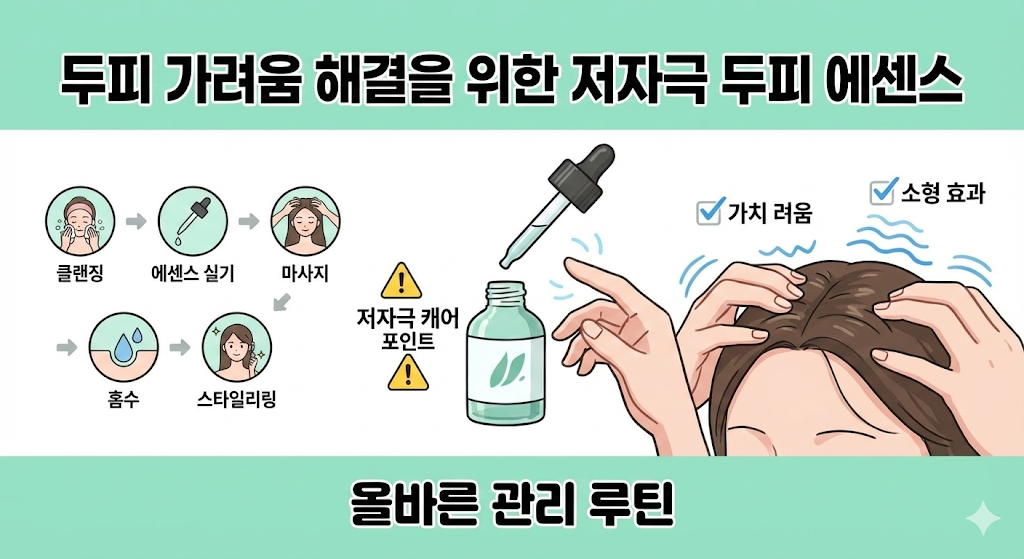 두피 가려움 해결 위한 저자극 두피 에센스 효과와 올바른 관리 루틴