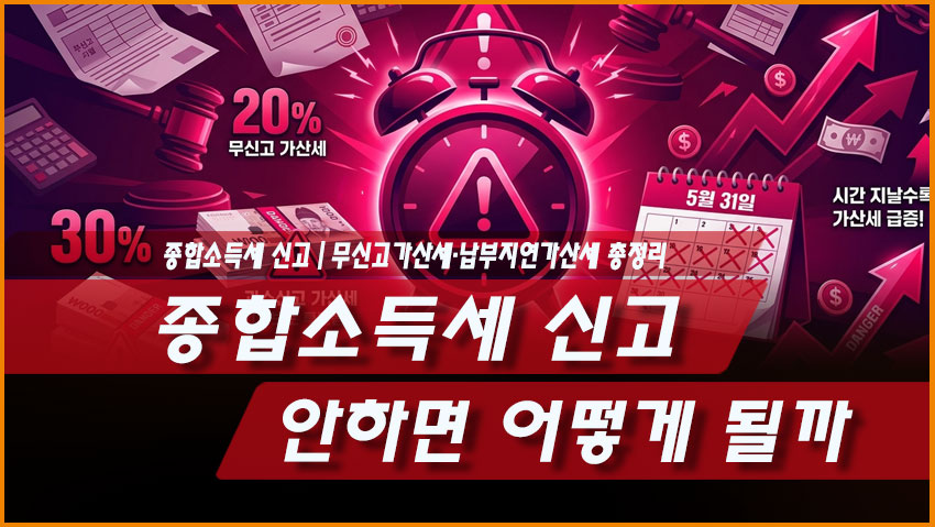 종합소득세 신고 안하면 어떻게 될까｜무신고가산세&middot;납부지연가산세 총정리