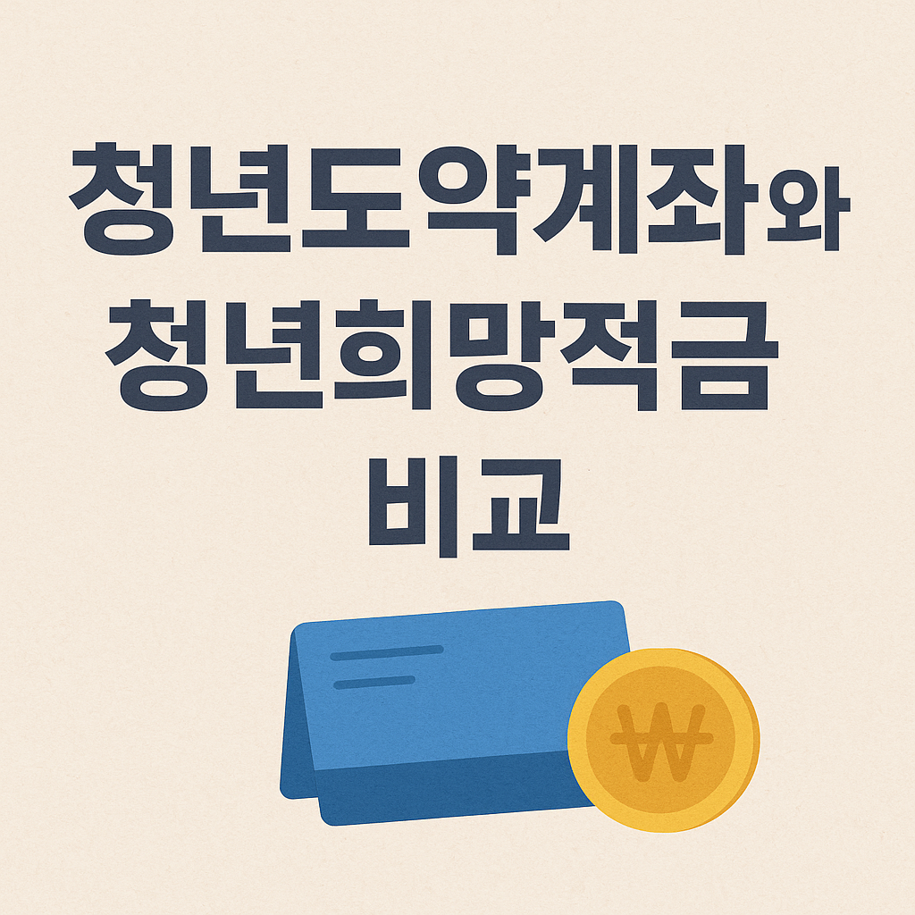 청년도약계좌와 청년희망적금 문구 이미지