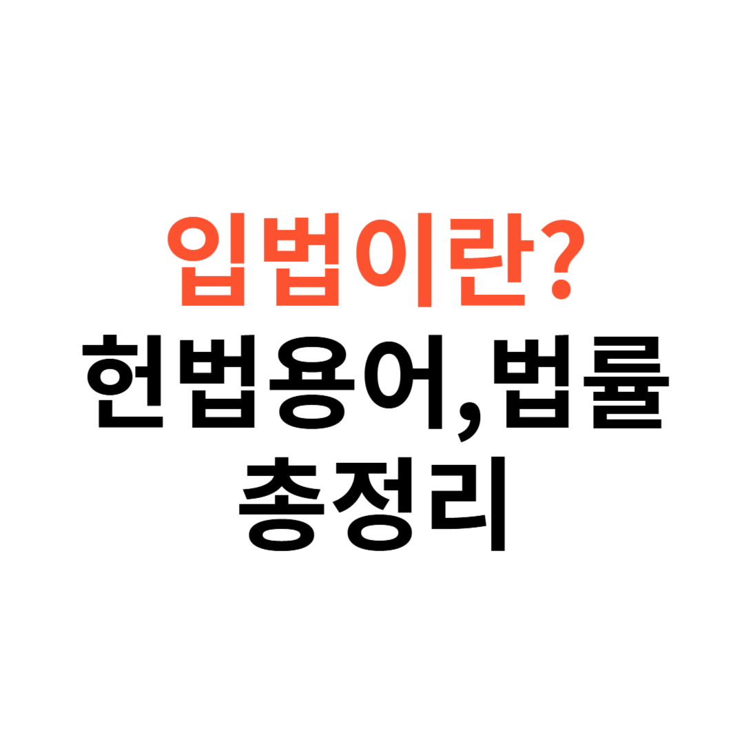 입법이란 무엇