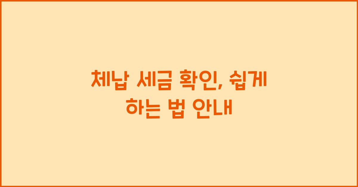 체납 세금 확인