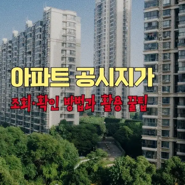 아파트 공시지가 조회·확인 방법과 활용 꿀팁